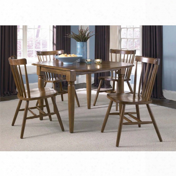 Liberty Furniture Creations Ii 5 Piece Drop Leaf Dining Set In Tobacco