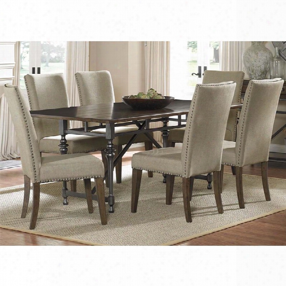 Liberty Furniture Ivy Park 7 Piece Dining Set In Weathered Honey