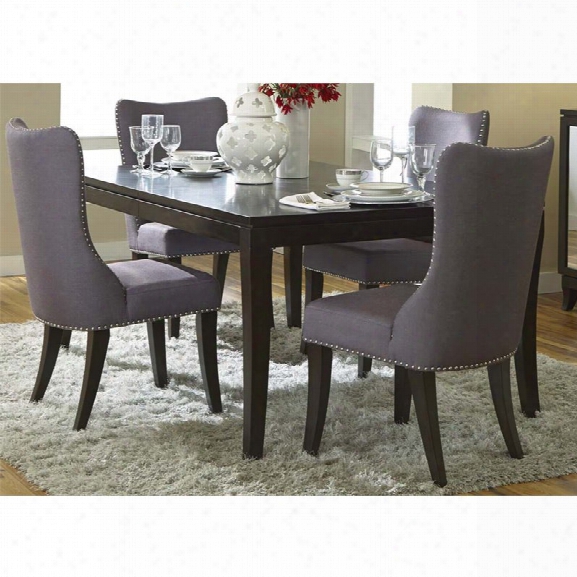 Liberty Furniture Platinum 5 Piece Dining Set In Satin Espresso