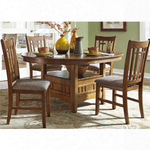 Liberty Furniture Santa Rosa 5 Piece Dining Set In Mission Oak