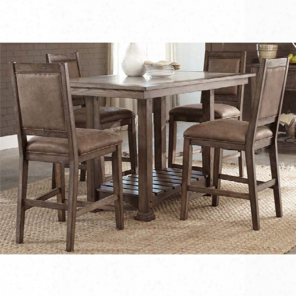 Liberty Furniture Stone Brook 5 Piece Counter Height Dining Set