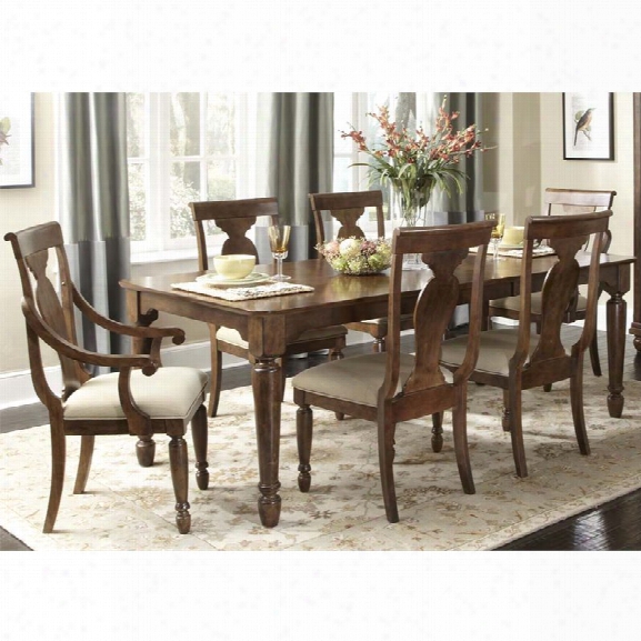 Liberty Furniture Traditions 7 Piece Dining Set In Cherry