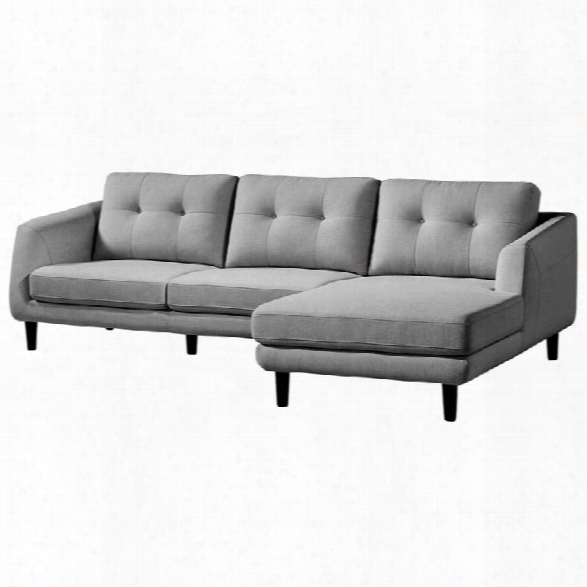 Moe's Corey Right Facing Fabric Sectional In Dark Gray