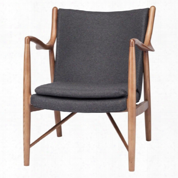 Nuevo Chase Accent Chair In Walnut And Gray