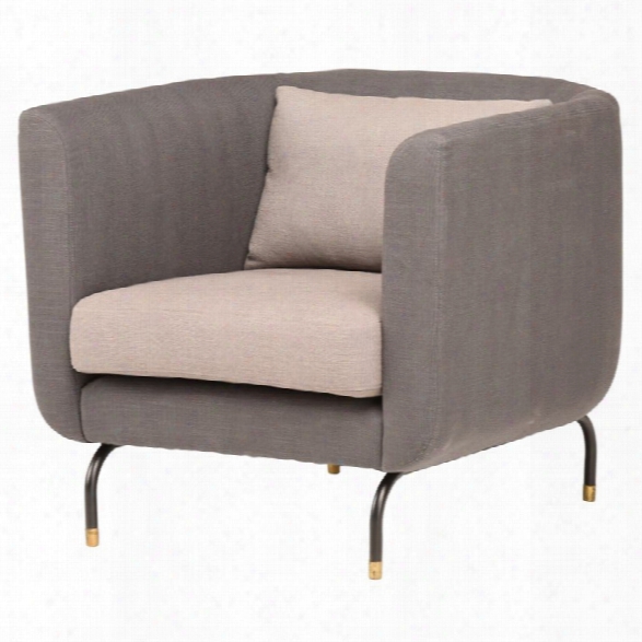 Nuevo Gabriel Accent Chair In Pewter Gray