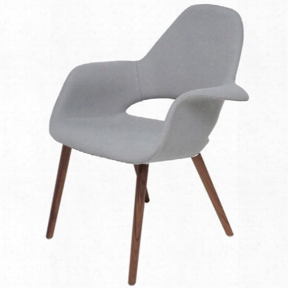 Nuevo Jesse Accent Chair In Walnut And Gray