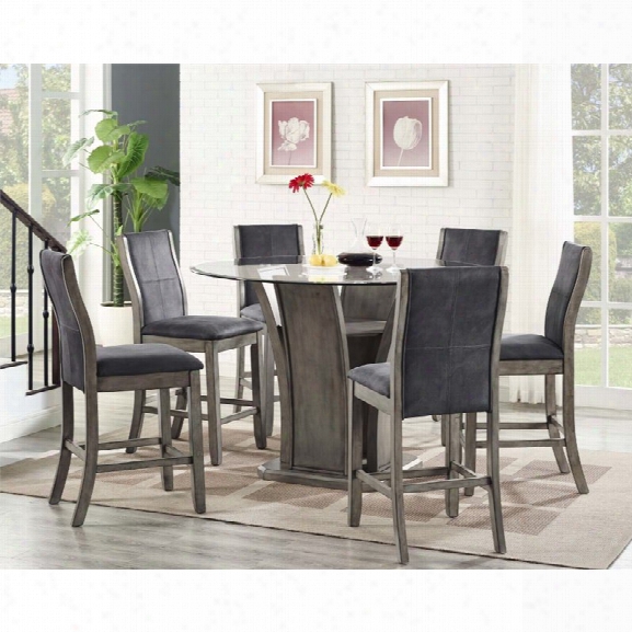 Picket House Furnishings Dylan 7 Piece Round Counter Height Dining Set