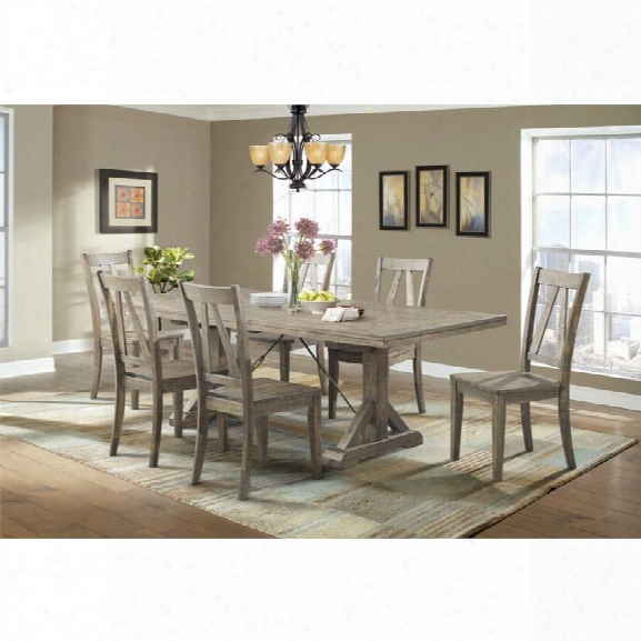 Picket House Furnishings Flynn 7 Piece Dining Set In Walnut