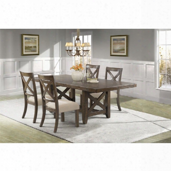 Picket House Furnishings Francis 5 Piece Dining Set In Chestnut