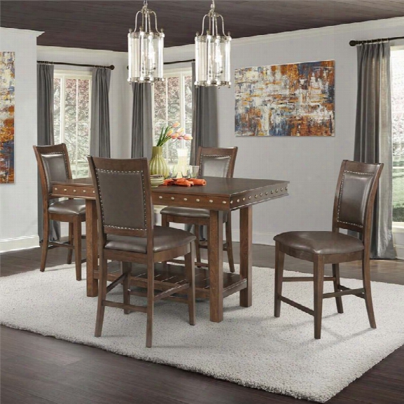 Picket House Furnishings Pruitt 5 Piece Counter Height Dining Set