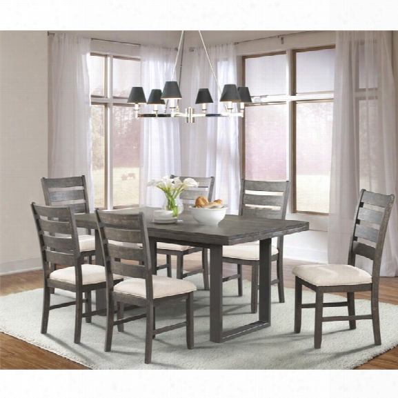 Picket House Furnishings Sullivan 7 Piece Dining Set In Dark Ash