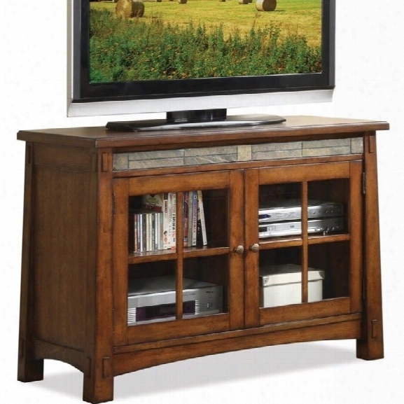 Riverside Furniture Craftsman Home 45 Inch Tv Stand In Americana Oak
