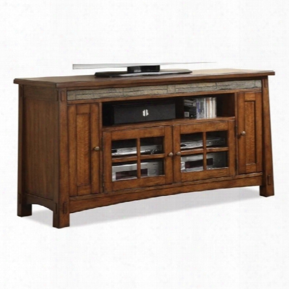 Riversid Furniture Craftsman Home 62 Inch Tv Stand In Americana Oak