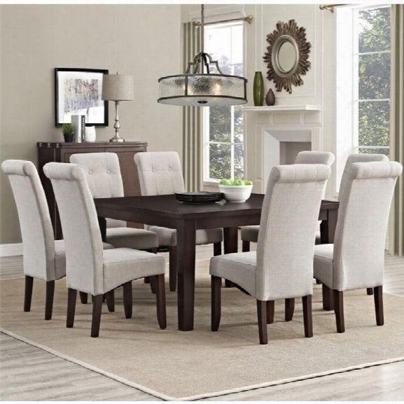 Simpli Home Cosmopolitan 9 Piece Dining Set In Natural