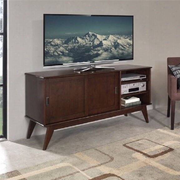 Simpli Home Draper 60 Medium Tv Stand In Auburn Brown