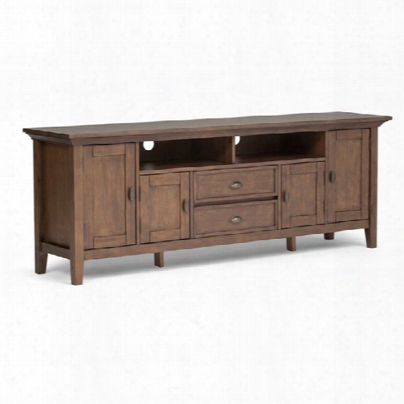 Simpli Home Redmond 72 Tv Stand In Rustic Natural Aged Brown