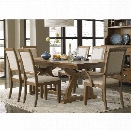 Liberty Furniture Town and Country 7 Piece Trestle Dining Set