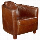 Moe's Salzburg Leather Club Chair in Brown