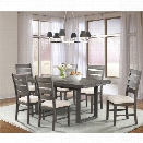 Picket House Furnishings Sullivan 7 Piece Dining Set in Dark Ash