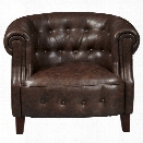 Pulaski Accentrics Home Faux Leather Accent Chair in Brown