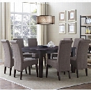 Simpli Home Avalon 9 Piece Dining Set in Mocha