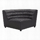 ZUO Soho Faux Leather Corner Chair in Black