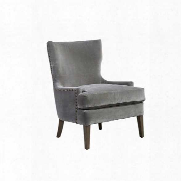 Universal Furniture Curated Aubrey Velvet Chair In Gray