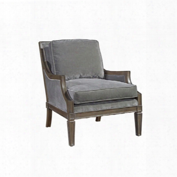 Universal Furniture Curated Crosspoint Velvet Arm Chair In Gray