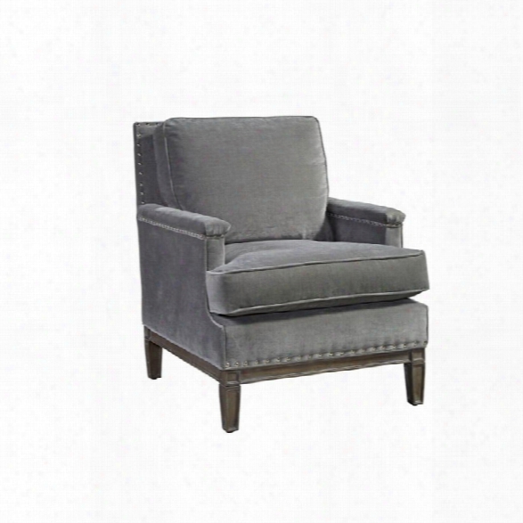 Universal Furniture Curated Prescott Velvet Arm Chair In Gray