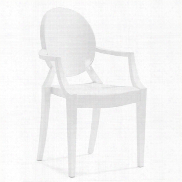 Zuo Anime Acrylic Stacking Chair In White (set Of 4)