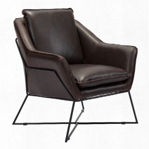 Zuo Lincoln Accent Chair In Brown