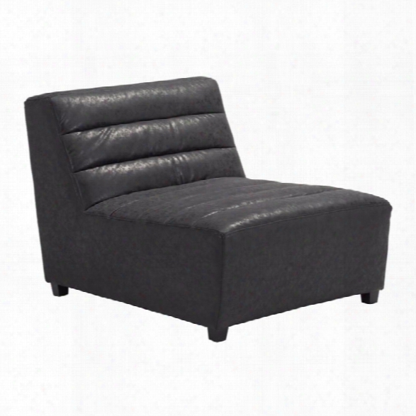 Zuo Soho Faux Leather Single Chair In Black