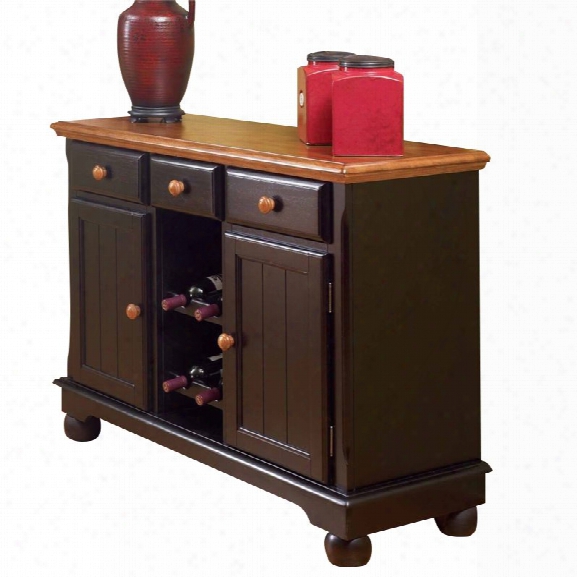 A-america British Isles Wine Rack Sideboard In Espresso