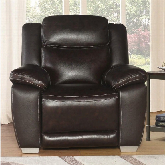 Abbyson Living Graham Top Grain Leather Recliner In Brown
