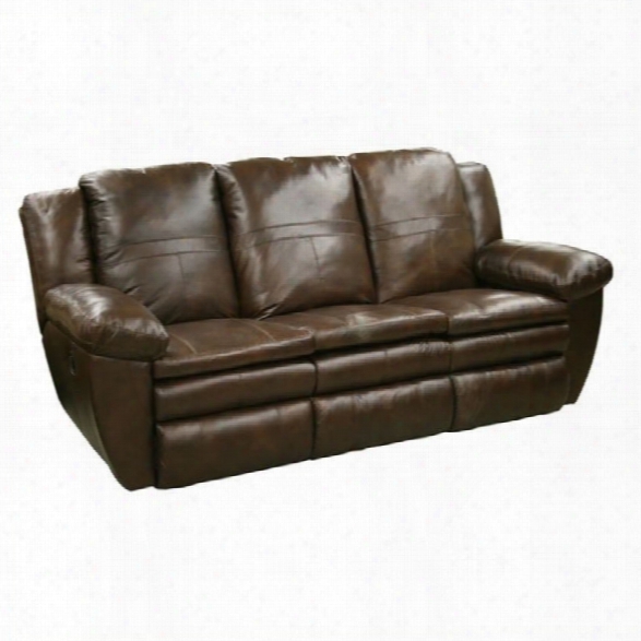 Catnapper Sonoma Leather Reclining Sofa In Sable