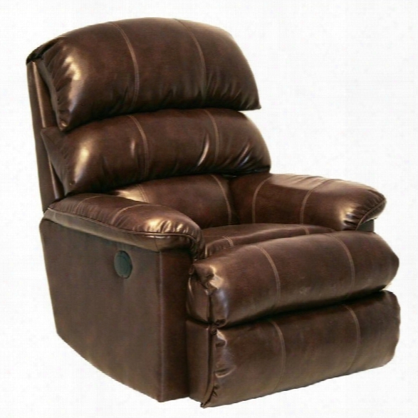 Catnapper Templeton Leather Wall Hugger Recliner In Espresso