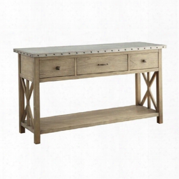 Coaster Webber Metal Top Buffet In Driftwood