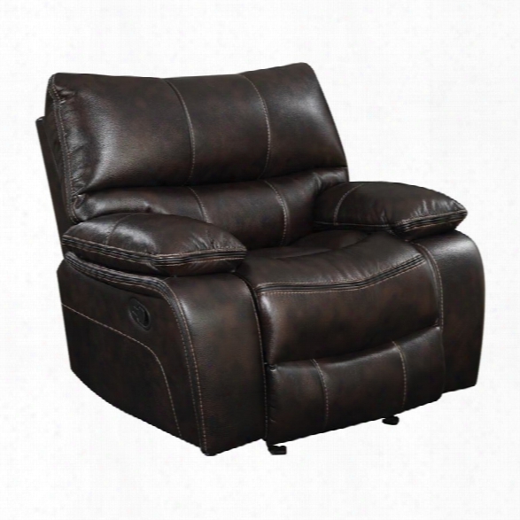 Coaster Willemse Recliner With Lumbar Support In Chocolate