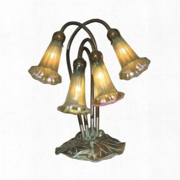 Dale Tiffany 4 Light Gold Lily Accent Lamp