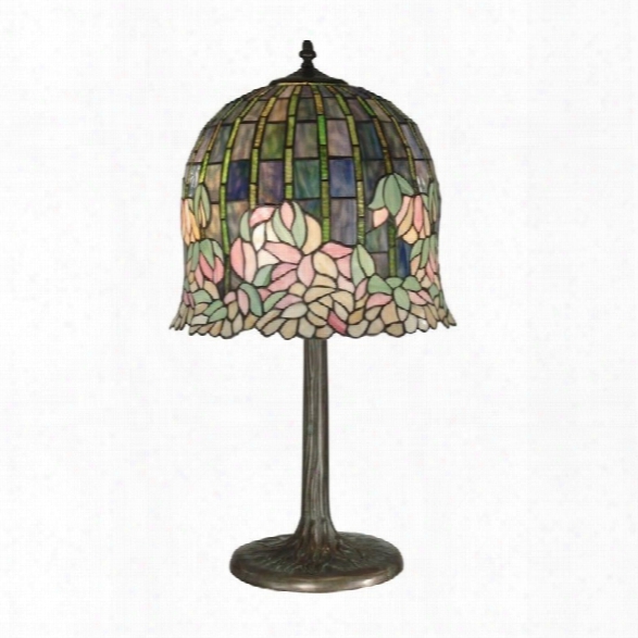 Dale Tiffany Flowering Lotus Replica Table Lamp