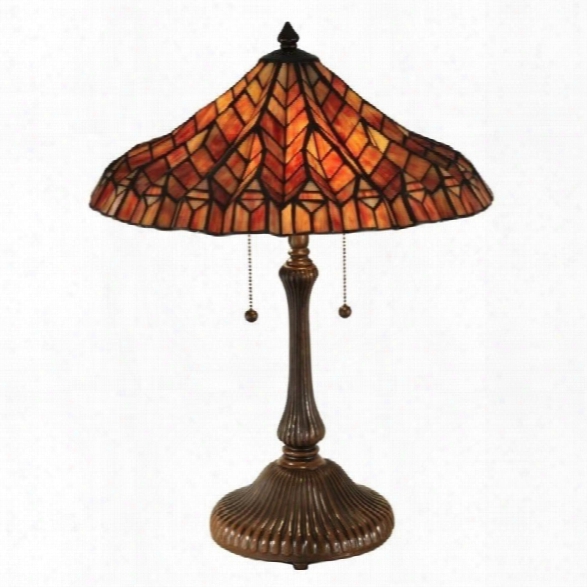 Dale Tiffany Red Lotus Table Lamp