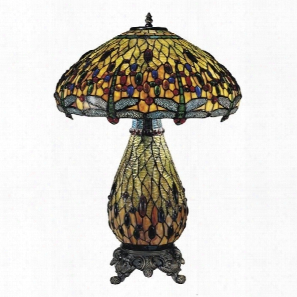 Dale Tiffany Ridesia Jeweled Dragonfly Atble Lamp