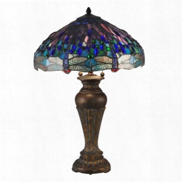 Dale Tiffany Sm Blue Dragonfly Table Lamp