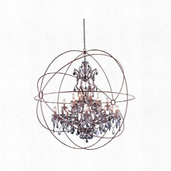 Elegant Lighting Geneva 60 25 Light Royal Crystal Pendant Lamp