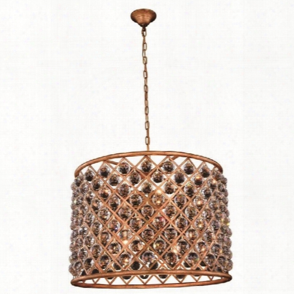 Elegant Lighting Madison 28 8 Light Royal Crystal Pendant Lamp