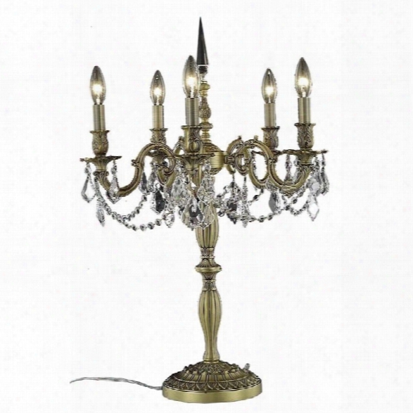 Elegant Lighting Rosalia 28 5 Light Elegant Crystal Table Lamp