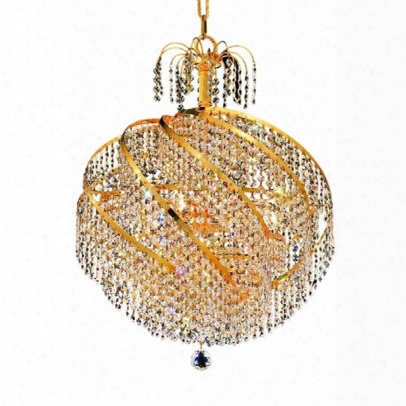 Elegant Lighting Spiral 22 10 Light Elements Crystal Pendant Lamp