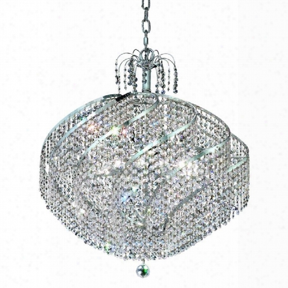 Elegant Lighting Spiral 26 12 Light Elements Crystal Pendant Lamp