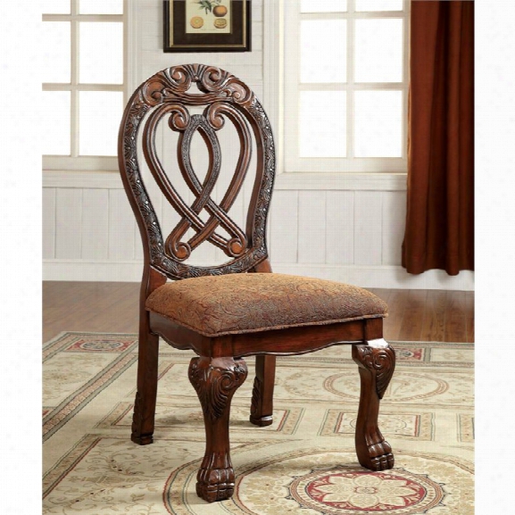 Furniture Of America Madison Ddining Chair In Cherry (set Of 2)