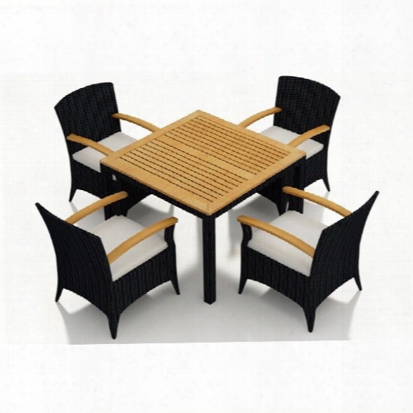 Harmonia Living Arbor 5 Piece Square Patio Dining Set In Natural